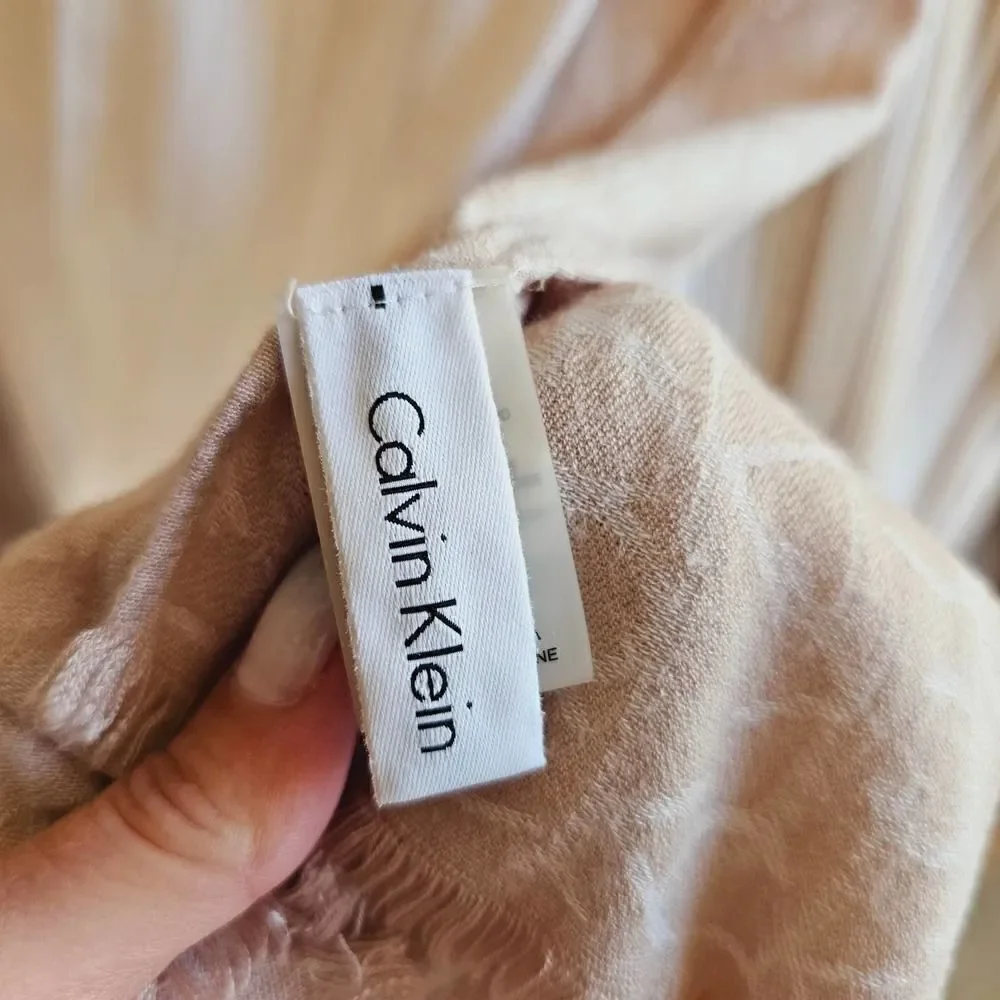 Calvin Klein Scarf Monogram Logo Print Women's 65×25